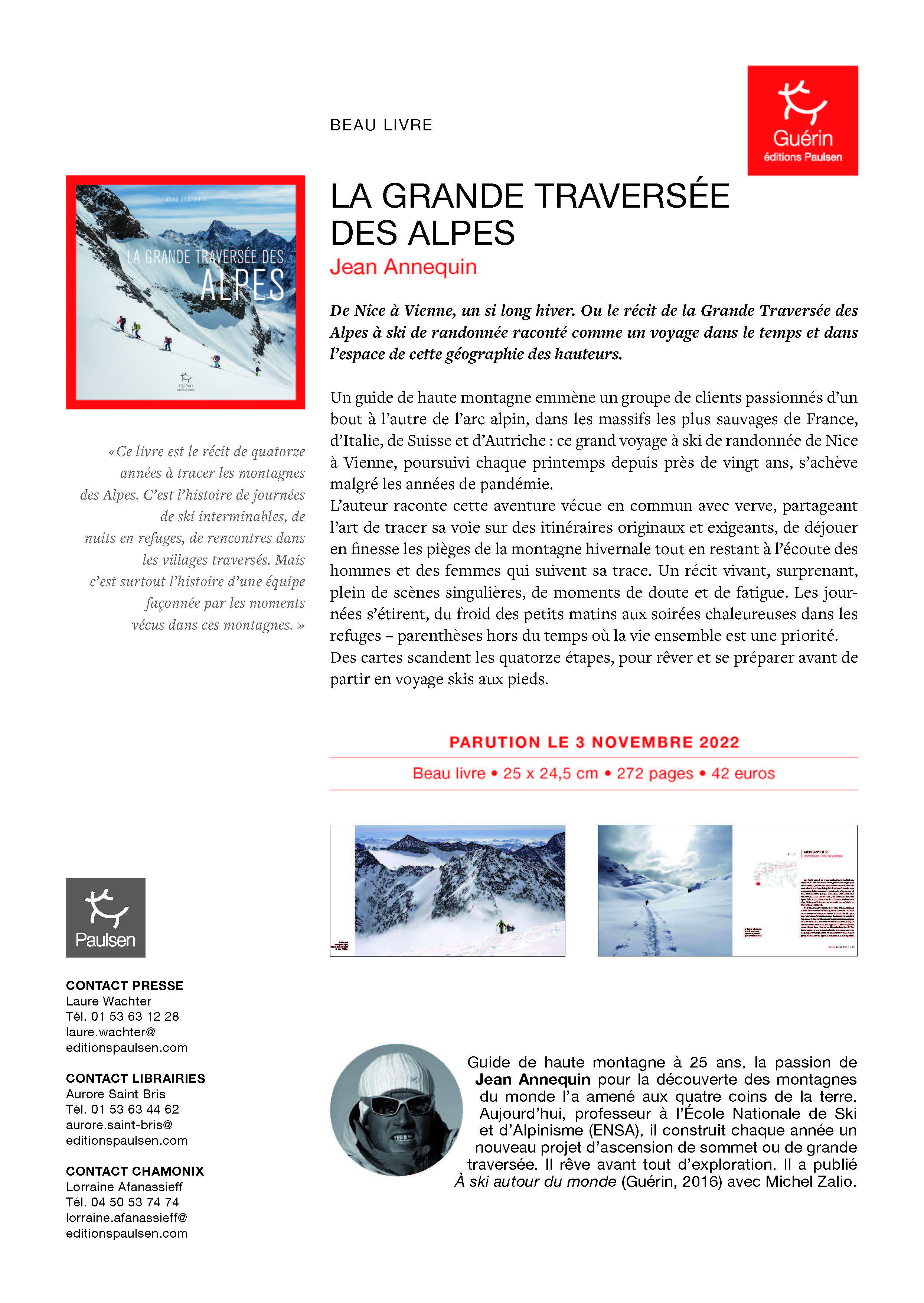 Communiqué de presse la grande traversée des Alpes